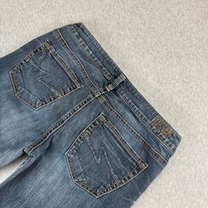 Silver Jeans Womens 30/33 Aiko Bootcut Medium Wash Casual Western Distressed